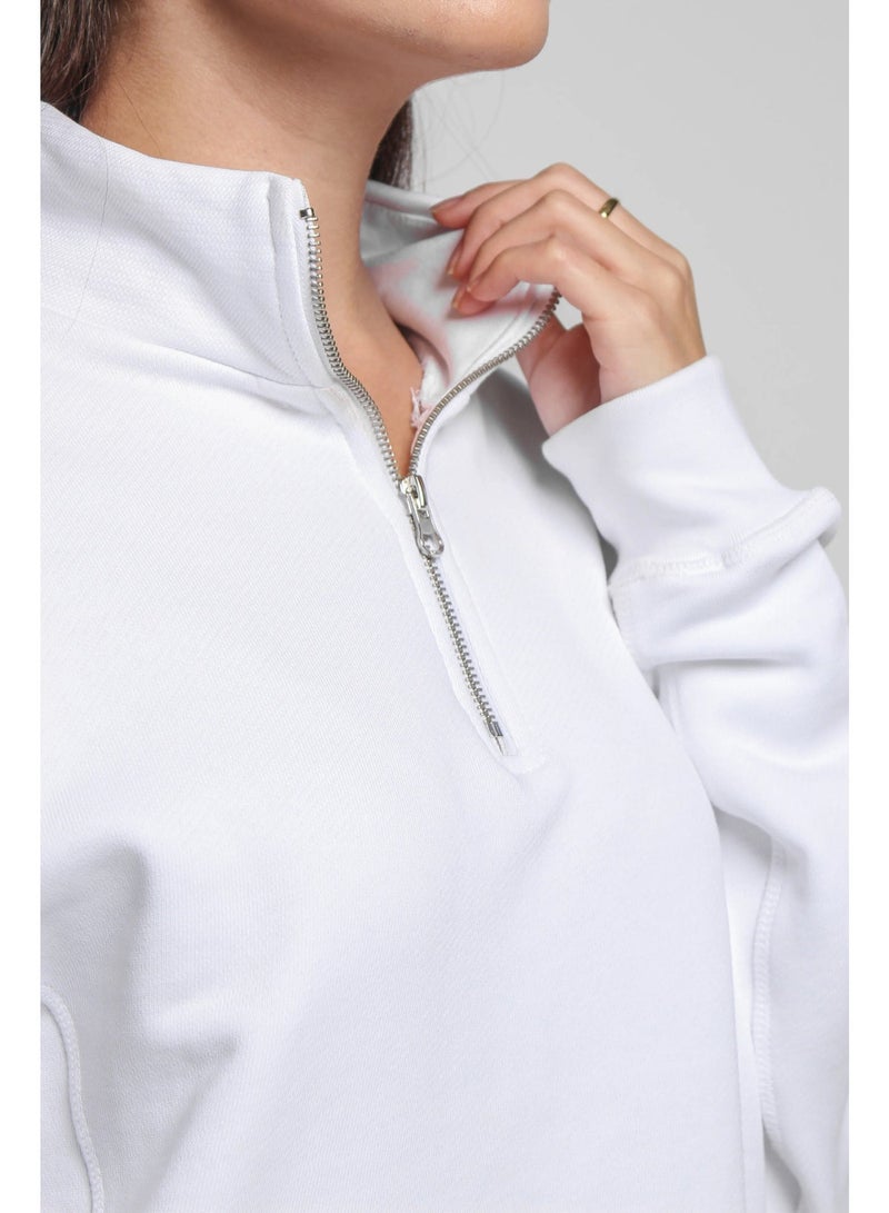 Basic Look Quarter zip Milton Sweatshirt - Image 5